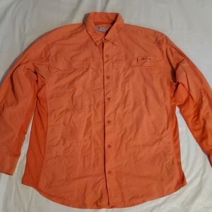 Marlin Trading Company Orange Long Sleeve Shirt LG